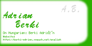 adrian berki business card